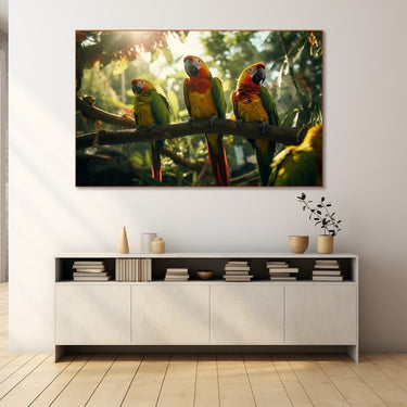 Parrots Sun Painting